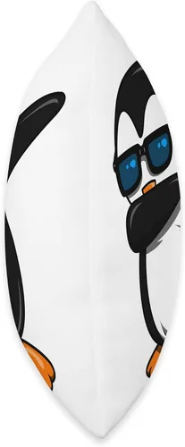 Miniatura 2 de Dabbing Penguin with Sunglasses Funny Penguin Throw Pillow