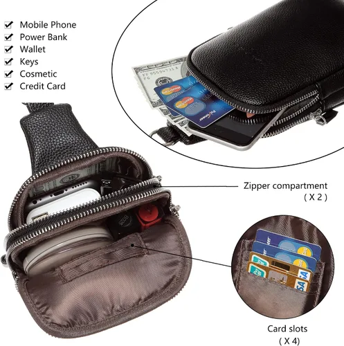 Miniatura 4 de INICAT - Bolso bandolera pequeño para mujer, hombre, adolescente y niñas, riñonera