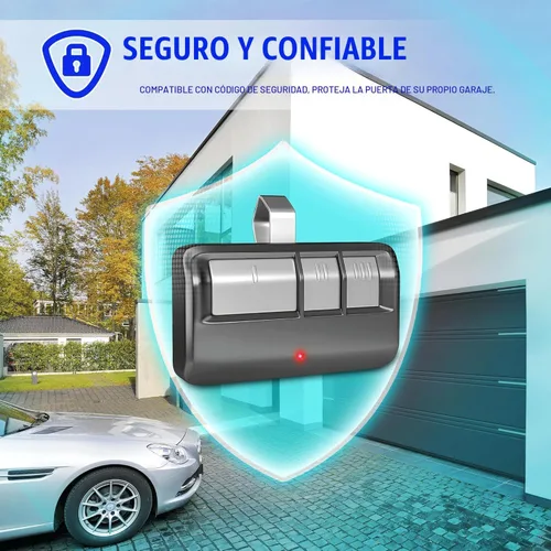 Miniatura 3 de Control remoto universal para puerta de garaje con clip para visera, para abridores LiftMaster/Chamberlain/Craftsman, adecuado para botones