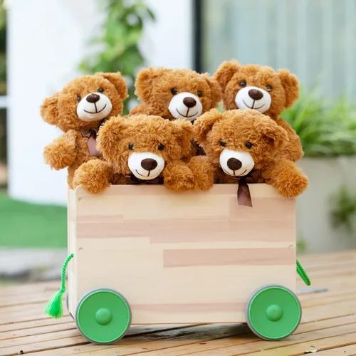 Miniatura 3 de Paquete de 5 osos de peluche a granel, juguetes de peluche, regalo para niños y novias, osos de peluche de 13.5 pulgadas para Navidad, San Valentín