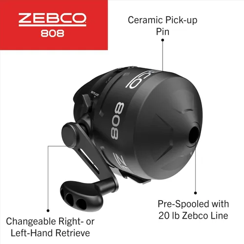 Miniatura 3 de Zebco 808 Spincast - Combo de carrete y caña de pescar, caña de vidrio Z duradera de 7 pies con mango extendido de caña de EVA, antirretroceso