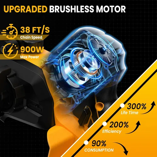 Miniatura 6 de Sierra de poste inalámbrica 2 en 1 de 8 pulgadas y mini motosierra para batería DE Walt de 20 V MAX, lubricación automática, alcance máximo de 15.8