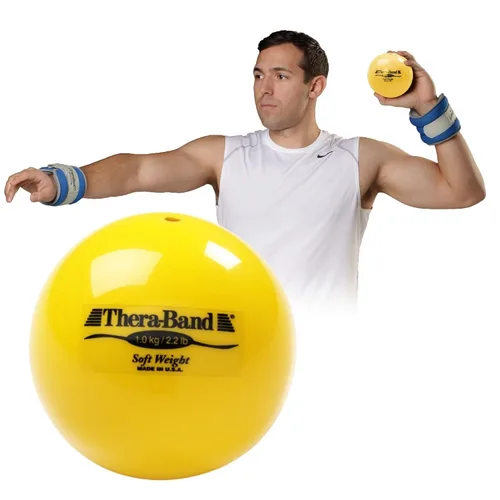 Miniatura 8 de THERABAND Peso Suave, 4.5" de Diámetro, Pelotas con Peso para Béisbol, Pelotas Pesadas para Sóftbol, Pelota de Mano Isotónica en Forma de Pelota