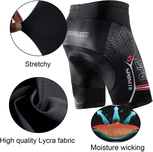 Miniatura 18 de sponeed Conjunto de traje de ciclismo para hombre, camiseta de ciclismo de carretera, pantalones cortos de ciclismo de trianthlon