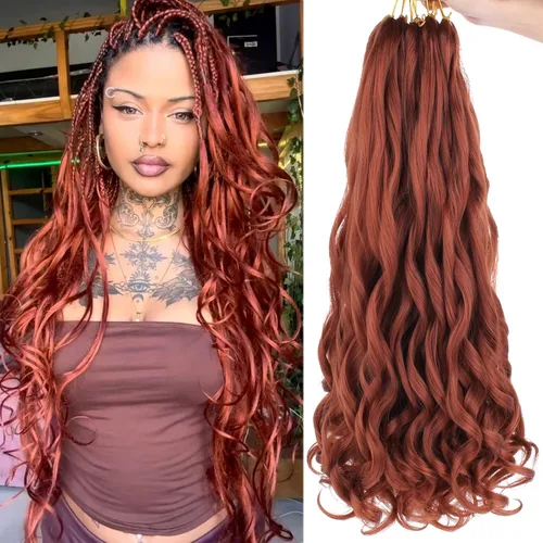 Miniatura 53 de Unionbeauty - Cabello rizado francés trenzado de 10 pulgadas, trenzas rizadas estilo Bob francés, cabello de ganchillo, 8 paquetes de trenzas