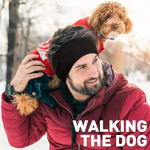 Miniatura 2 de JOEYOUNG Calentadores de orejas de forro polar para hombres, mujeres y niños, diadema de invierno, orejeras para clima frío, correr, ciclismo, esquí