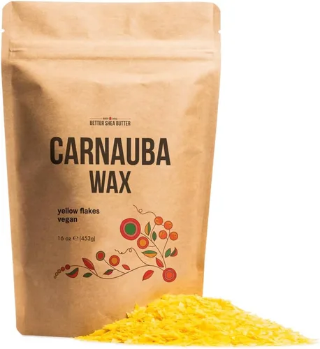 Cera de carnauba pura para madera, muebles, pulido de automóvil y acabado de cuero, uso en bálsamos caseros y cuidado de la piel, cera dura vegana