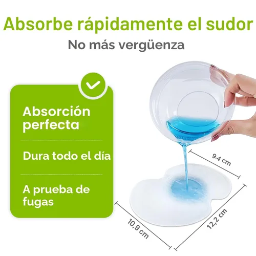 Miniatura 4 de Almohadillas de sudor para axilas, calidad premium, para lucha contra la hiperhidrosis [100 unidades] para hombres y mujeres, cómodas, no visibles