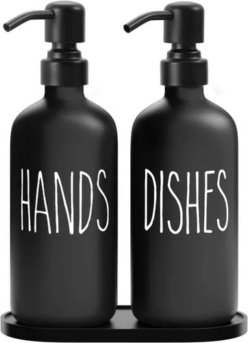 Miniatura 16 de Juego de dispensador de jabón de cocina MOMEEMO, contiene dispensador de jabón para platos y manos, adecuado para decoración de cocina
