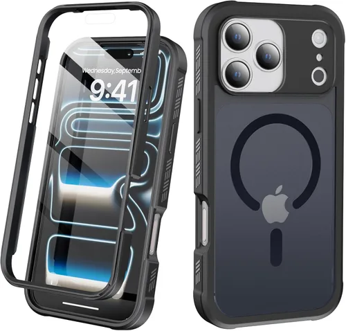 Miniatura 26 de Funda para iPhone 15 de cuerpo completo, protector de pantalla integrado, con protector de lente de cámara, [antiamarilleamiento], funda protectora