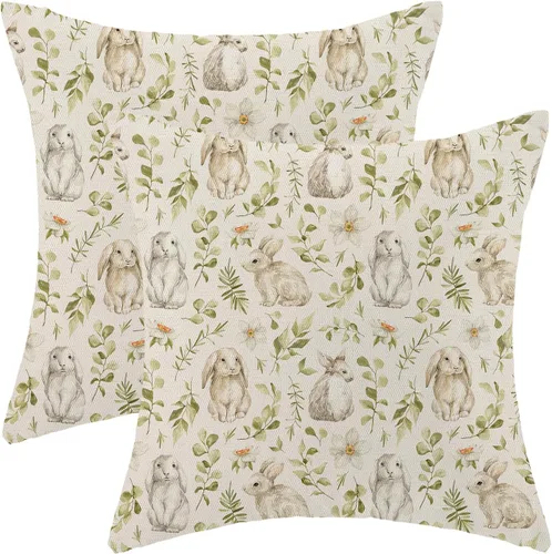 Miniatura 59 de AEIOAE - Juego de 2 fundas cuadradas de almohadones de lino para otoño con calabaza en tono naranja quemado y blanco, para decoración al aire libre