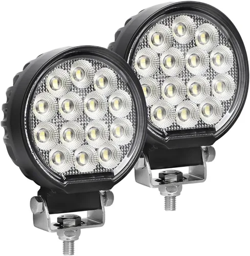 Miniatura 7 de 54W Cápsulas de luz LED, luces de inundación todoterreno de 180°, luces de trabajo LED para camión semi, plataforma, quitanieves, montacargas