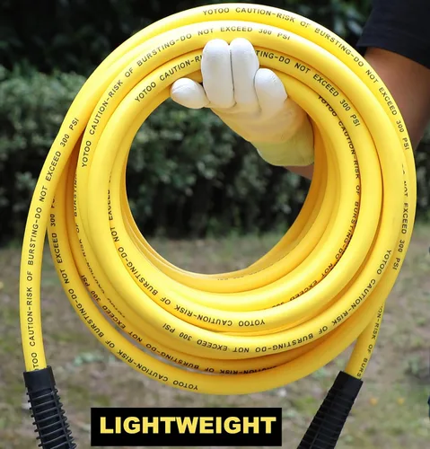 Miniatura 2 de YOTOO Manguera de aire híbrida de 1/4 pulgadas por 6 pies, 300 PSI, resistente a arrugas, de alta resistencia y ligera, con flexibilidad para todo