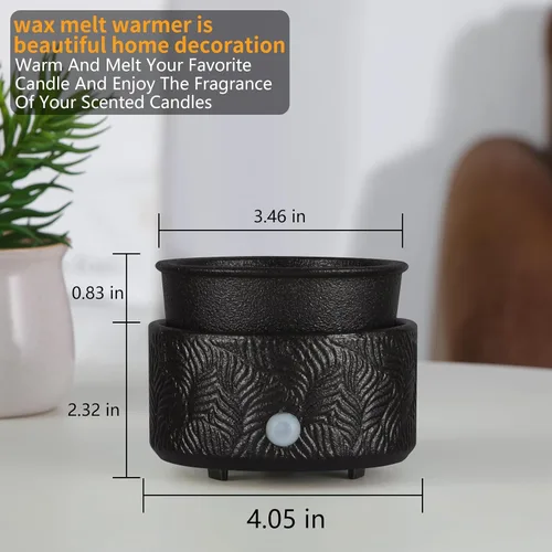 Miniatura 2 de Calentador eléctrico de cera de 4-en-1, calentador de velas para derretir cera perfumada, lindo quemador de fragancias de cera de cerámica