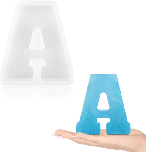 Miniatura 10 de Gartful Moldes de resina de 4.7 pulgadas para fundición, moldes de silicona de resina del alfabeto mayúscula G, moldes de silicona 3D gruesos