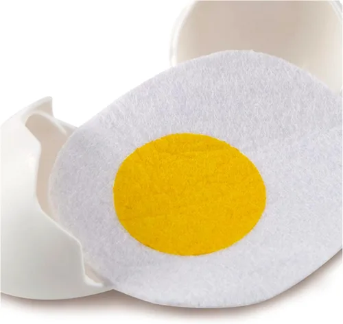 Miniatura 7 de Hape Cartón de huevos 3 huevos duros con cáscara fácil de despegar y 3 fritos, juguete educativo realista de madera para niños de 3 años