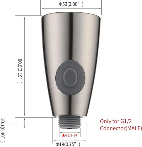 Miniatura 7 de Cabezal rociador de grifo-102, cabezal rociador de grifo de fregadero de cocina de 3 funciones, 12 adaptadores, aireador desmontable, rosca G1/2
