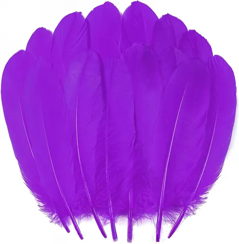 Miniatura 22 de 50 piezas de plumas de ganso naturales de 5 estilos, accesorios de ropa, paquete de estilos arcoíris, decoración de Pascua, Navidad, ropa