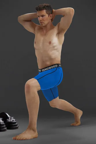 Miniatura 6 de Isnowood - Pantalones cortos de compresión para hombre, ropa interior atlética de elastano, para ejercicio, correr