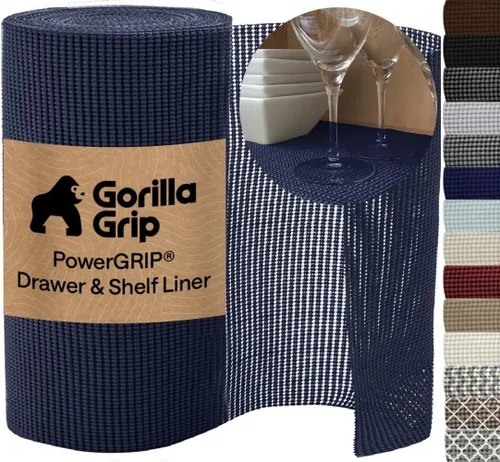 Miniatura 15 de GORILLA GRIP powerGRIP - Forro para estante de cajón y gabinete, agarre grueso y fuerte, forros no adhesivos que protegen armarios de cocina