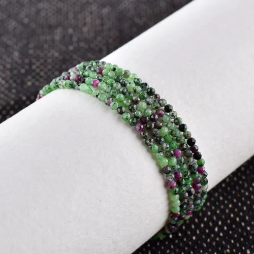 Miniatura 7 de YANARA Gemstone Bracelets For Women Birthstone, Natural Gemstone Layered Micro-Beads, Dainty Handmade Jewelry Chakra Energy Healing Crystals Silver