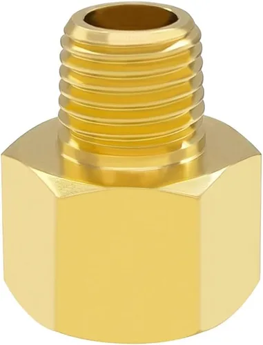 Miniatura 3 de Hooshing 6 piezas de adaptador reductor de tubería de latón 3/8" NPT hembra a 1/4" NPT macho