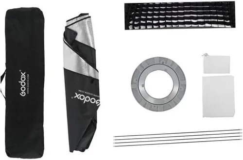 Miniatura 8 de Godox 8.7 in x 35.4 in 8.6 "x 35.4" Tira de colmena Honeycomb Grid Softbox Bowens Mount para Godox Flash Light y otras luces de flash de estudio