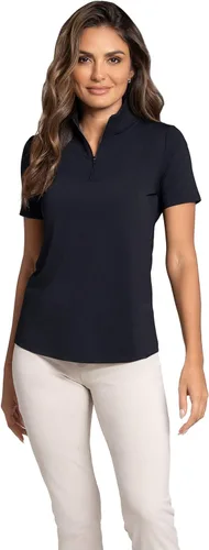 Miniatura 7 de IBKUL Women's Wear Sun Protective UPF 50+ Icefil Cooling Short Sleeve Mock Neck Top