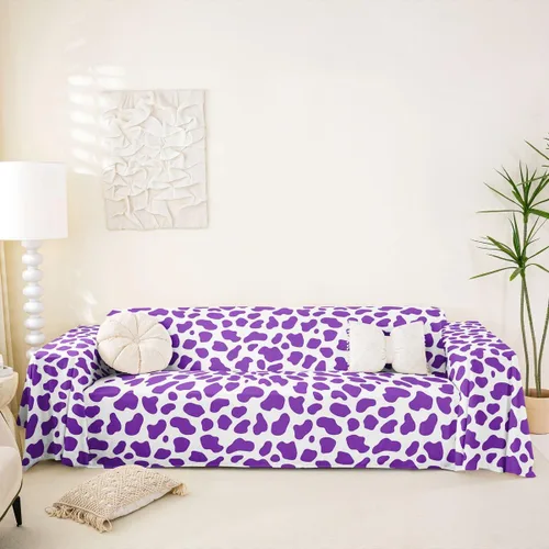 Miniatura 15 de Erosebridal Funda protectora para sofá, diseño de vaca lechera, diseño de vaca verde manzana, funda acolchada para sofá de animales occidentales