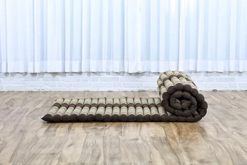 Miniatura 6 de Leewadee - Colchón de piso plegable - Futón japonés enrollable - Tatami de triple plegado - Cama de piso para invitados - Colchón de camping