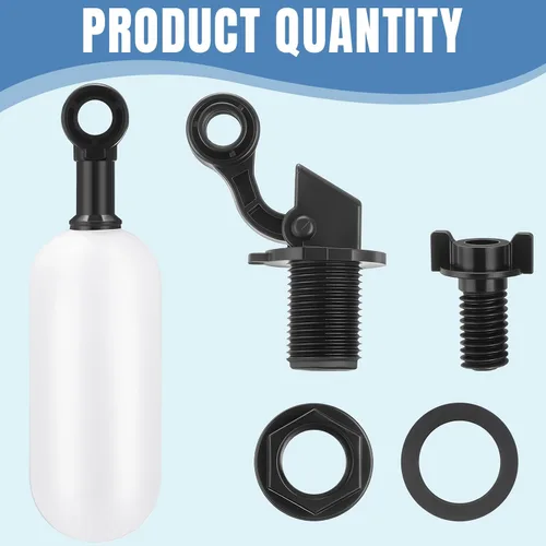 Miniatura 2 de Blulu Paquete de 3 válvulas de flotador, válvula de bola de flotador automática de 1/2 pulgada con brazo ajustable para estanques, canal de agua