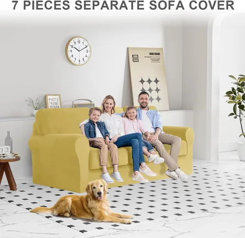 Miniatura 81 de Funda para Sofá de Terciopelo, Fundas Elásticas para Sofá para Funda Principal Separada/Respaldos y Cojines de Asiento, Funda para Sofá, para Fundas