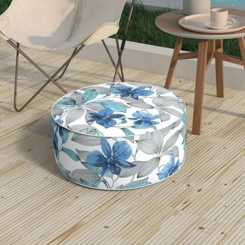 Miniatura 24 de Taburete inflable para exteriores de 31 pulgadas de diámetro x 14 pulgadas de alto, taburete portátil para todo tipo de clima, taburete de muebles