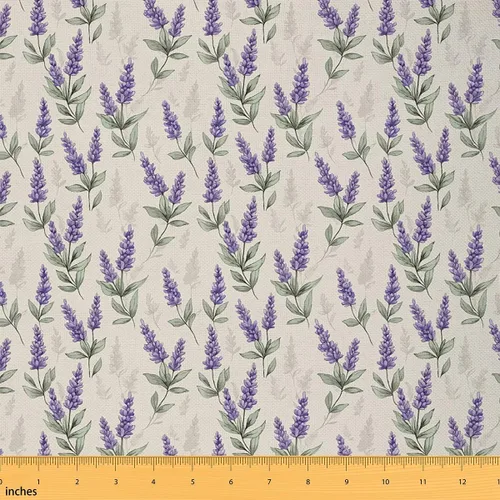 Miniatura 26 de Rustic Flowers Indoor Outdoor Fabric,Retro Floral Soft Flannel Polyester No Stretch Farmhouse Style Crafts & Sewing Supplies DIY Fabrics,1 Yard