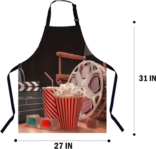 Miniatura 2 de Delantal de chef con patrón geométrico azteca, delantal de cocina y horneado para hombres y mujeres, delantal de cocina, delantal de carnicería