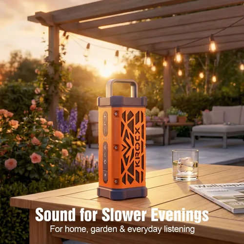 Miniatura 8 de TRAVOR - Altavoz magnético de aluminio para exteriores, cuerpo de metal resistente, altavoz inalámbrico portátil, 45 W, graves profundos, IP68