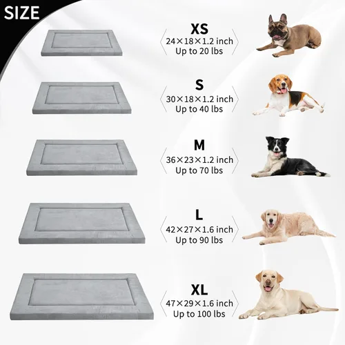 Miniatura 5 de WESTERN HOME Cama grande para perros, camas grandes para perros con felpa suave y ondulada, cómoda, antideslizante, lavable, alfombra para mascotas