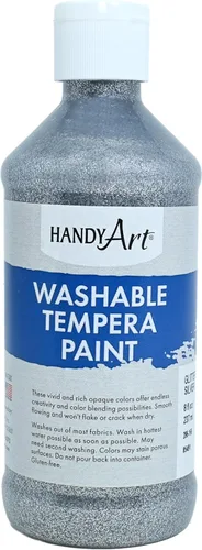 Miniatura 7 de Handy Art Pintura lavable con purpurina de 8 onzas, azul