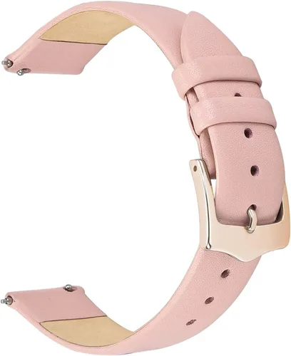 EACHE Correas de reloj de cuero de liberación rápida para hombres y mujeres, correas de reloj de cuero fino para mujer, 0.472 in, 0.551 in, 0.630