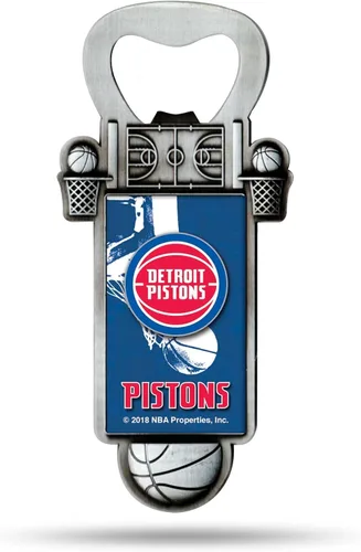 Miniatura 10 de Rico Industries Abrebotellas magnético de baloncesto de la NBA, acero inoxidable, imán fuerte para exhibir en el refrigerador