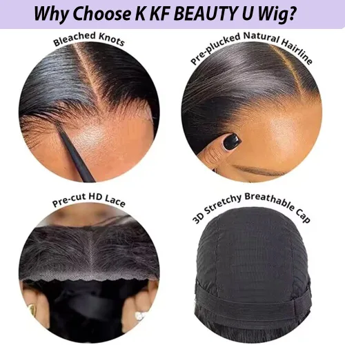 Miniatura 4 de Pelucas de cabello humano ondulado con encaje frontal HD de 6 x 4, cabello humano prearrancado con abuelitos para principiantes, sin pegamento