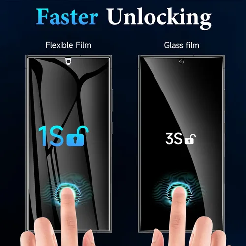 Miniatura 2 de LYWHL Paquete de 2 protectores de pantalla de privacidad para Samsung Galaxy S24 Ultra, película de hidrogel flexible antiespía, táctil sensible