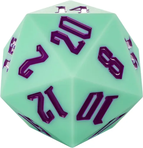 Miniatura 19 de Silicona D20 de 2.165 in, dados individuales de 20 caras gigantes D20 D20, colores camuflaje, tacto suave y cómodo, gorila perfecta