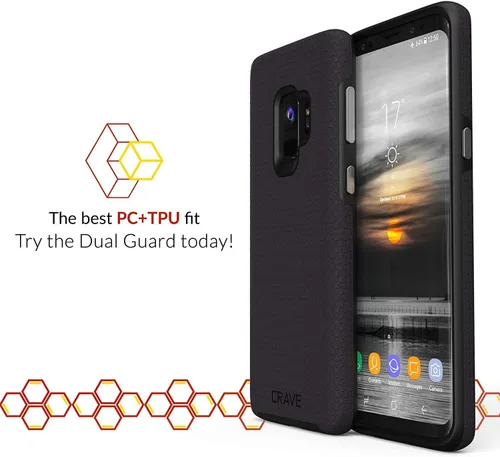Miniatura 3 de Crave Funda Dual Guard para Samsung Galaxy S9: A prueba de golpes, protección de doble capa - Negro