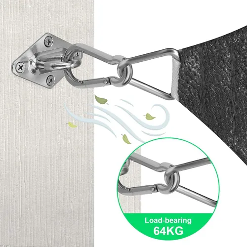 Miniatura 4 de Kit de accesorios para toldo – Kit de instalación de toldos de acero inoxidable 304 de 6 pulgadas para instalar toldos rectangulares y triangulares