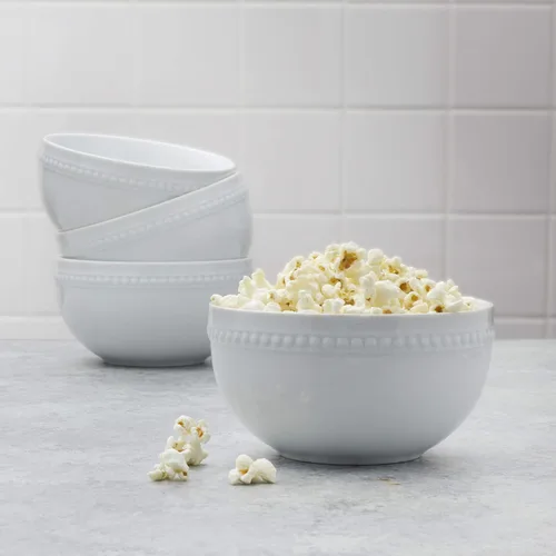 Miniatura 7 de Everyday White Tazones de sopa y cereales de porcelana de 26 onzas
