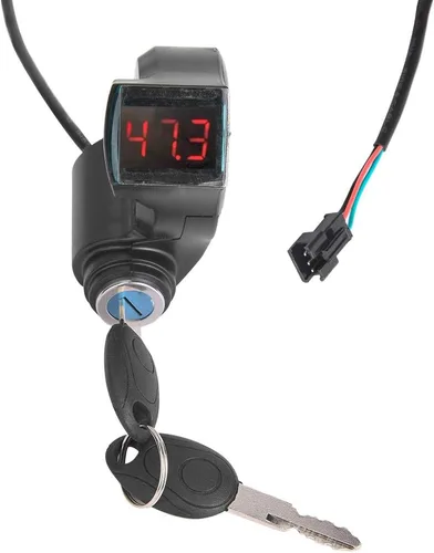 Miniatura 6 de Pantalla de voltaje E, acelerador eléctrico de pulgar eléctrico de plástico negro, pantalla digital de voltaje de batería, interruptor