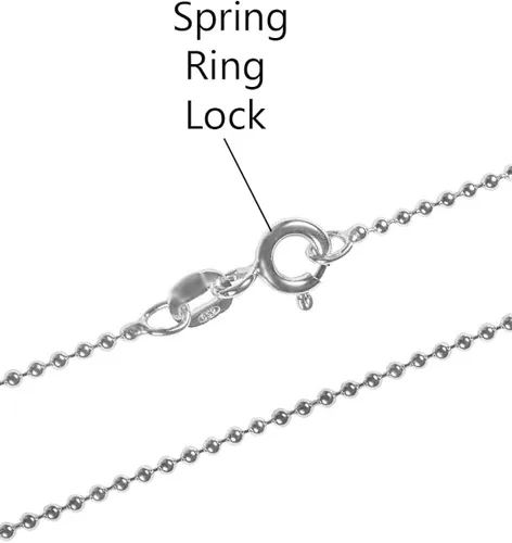 Miniatura 2 de Savlano Collar de cadena de plata de ley 925 italiana con cuentas sólidas para perro, viene con caja de regalo para mujeres y hombres, fabricado