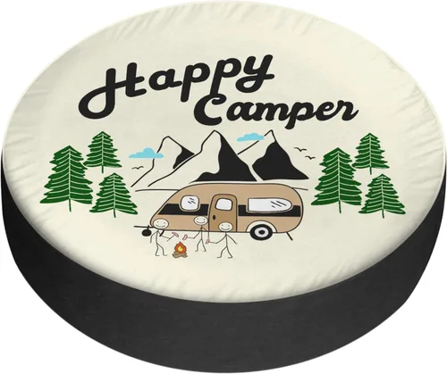 Miniatura 7 de Cubiertas para neumáticos de remolque de cámper On Cloud Nine para campamento, resistente a la intemperie, ajuste universal para caravana, remolque