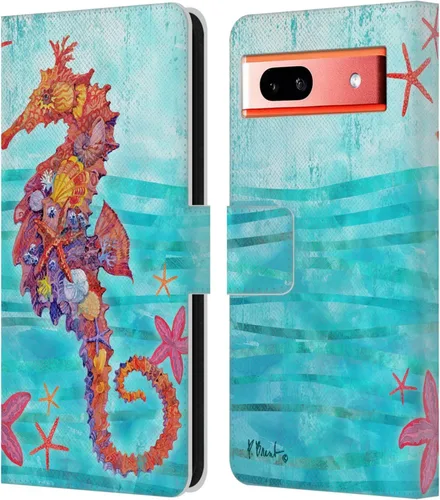 Miniatura 9 de Head Case Designs Officially Licensed Paul Brent Agate Mermaid Coastal Leather Wallet Case Compatible with Google Pixel 7a